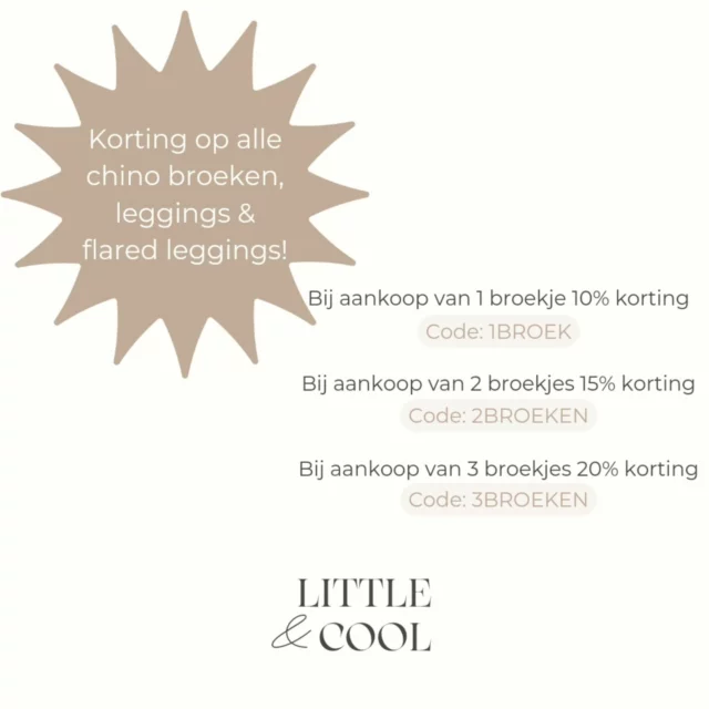 ACTIE

Omdat deze actie altijd een mege groot succes is en we jullie mega waderen als klant doen we eens gek en doen we een hele leuke weekend actie. De actie loopt tot en met maandag  21 okt. hou der wel rekening mee we vullen geen broekjes tussen door aan..